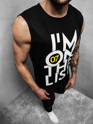 Vīriešu T-krekls bez piedurknēm melns OZONEE JS/KS2078Z