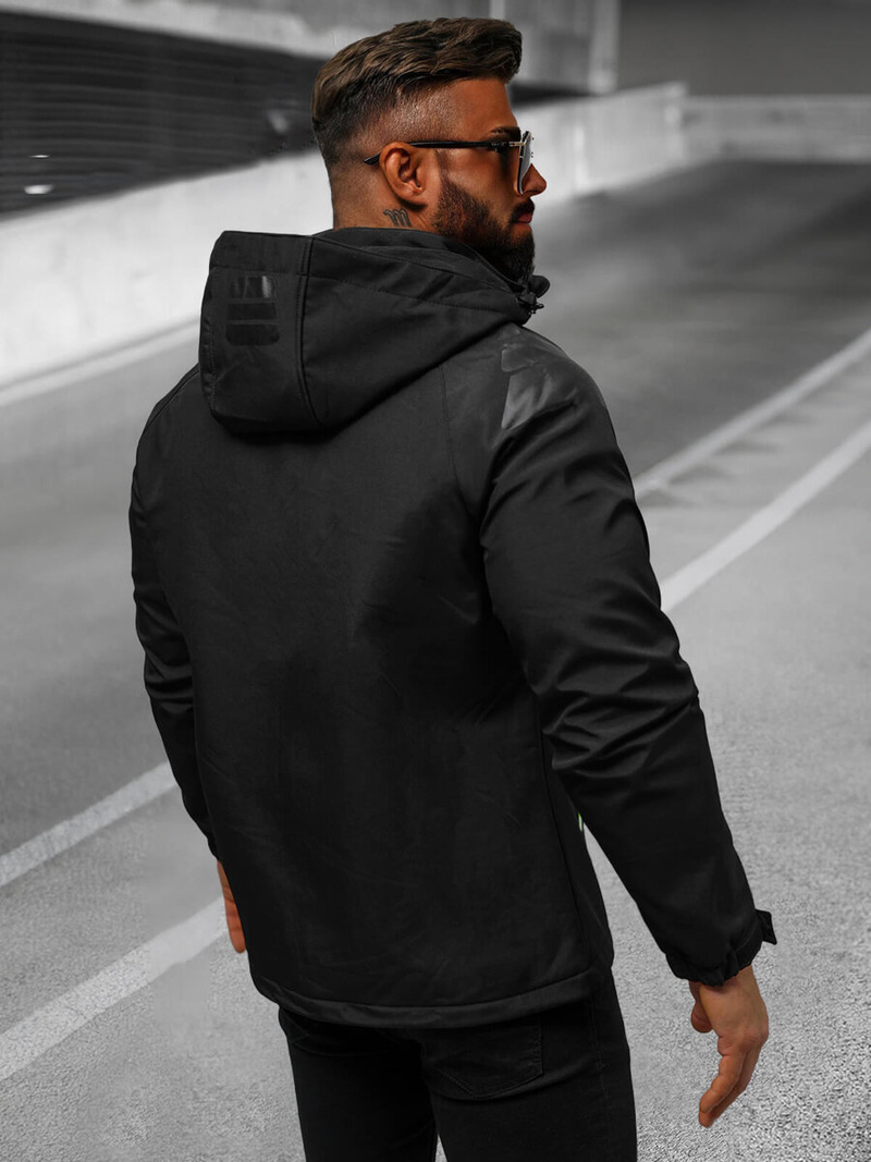 Vīriešu softshell virsjaka melni-zaļa OZONEE JS/HH025/1Z