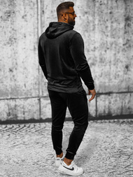 Vīriešu velūra treniņtērpa melns OZONEE JS/8C1171/3