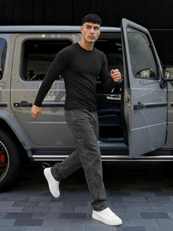 Vīriešu džinsi grafīta OZONEE O/KK2828/5Z