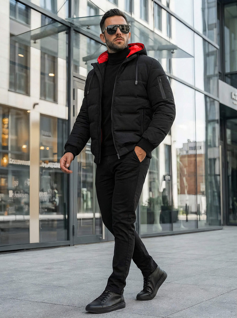 Vīriešu jaka melna OZONEE JS/31M5003Z