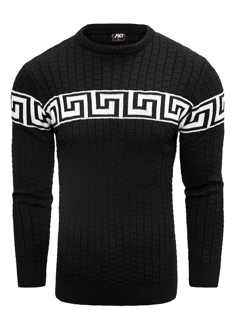 Vīriešu svīteris melns OZONEE O/6161SW