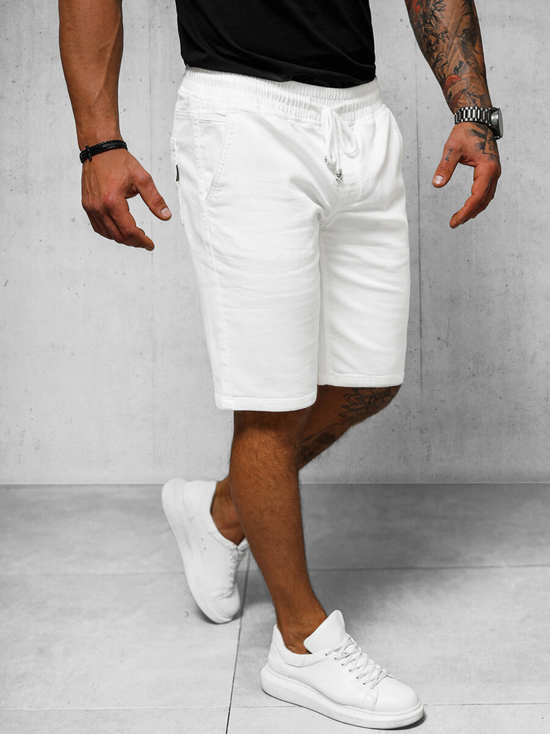 Vīriešu chino šorti baltas OZONEE NB/MP0266PC