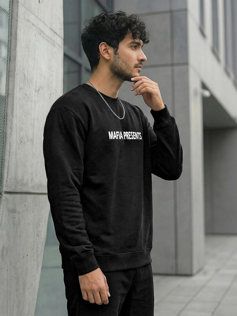 Vīriešu džemperis melns OZONEE JS/65B3919/3Z