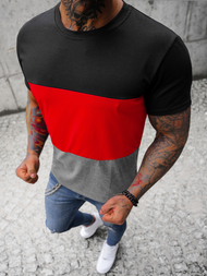 Vīriešu t-krekls melns OZONEE JS/8T87/2Z