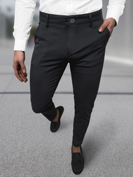 Vīriešu chino bikses melni OZONEE DJ/5526