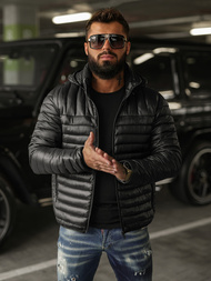 Vīriešu jaka melna OZONEE JS/16M9336/392BZ