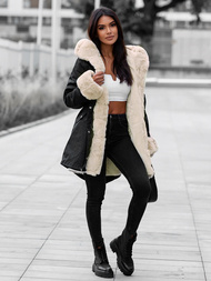 Sieviešu ziemas jaka melna OZONEE JS/M763/392Z