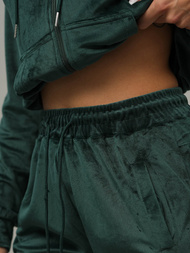 Sieviešu velūra treniņtērpa komplekts tumši zaļa OZONEE JS/8C1176/9Z