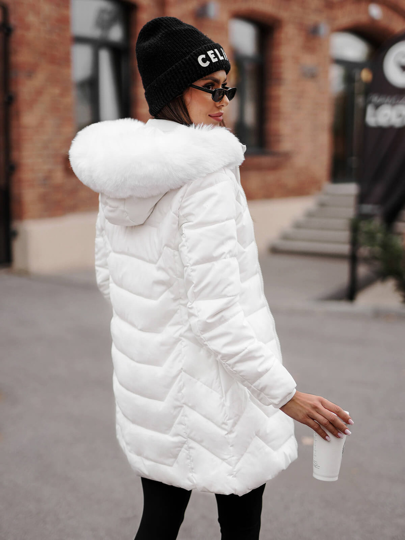 Sieviešu jaka balta OZONEE JS/16M9121/281Z