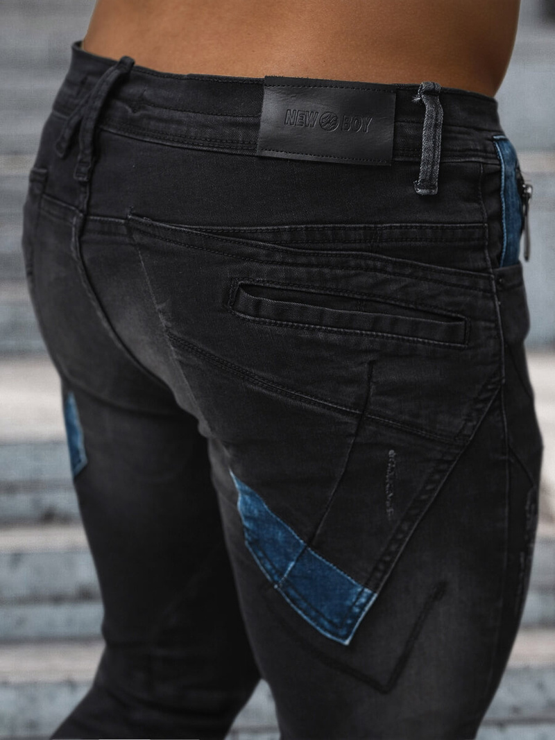 Vīriešu džinsi melni OZONEE NB/MP0025NZ
