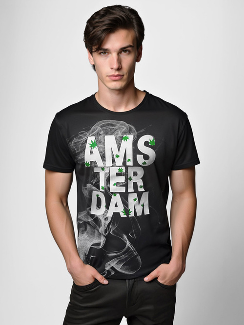 Vīriešu T-krekls Melns OZONEE O/T128/3Z