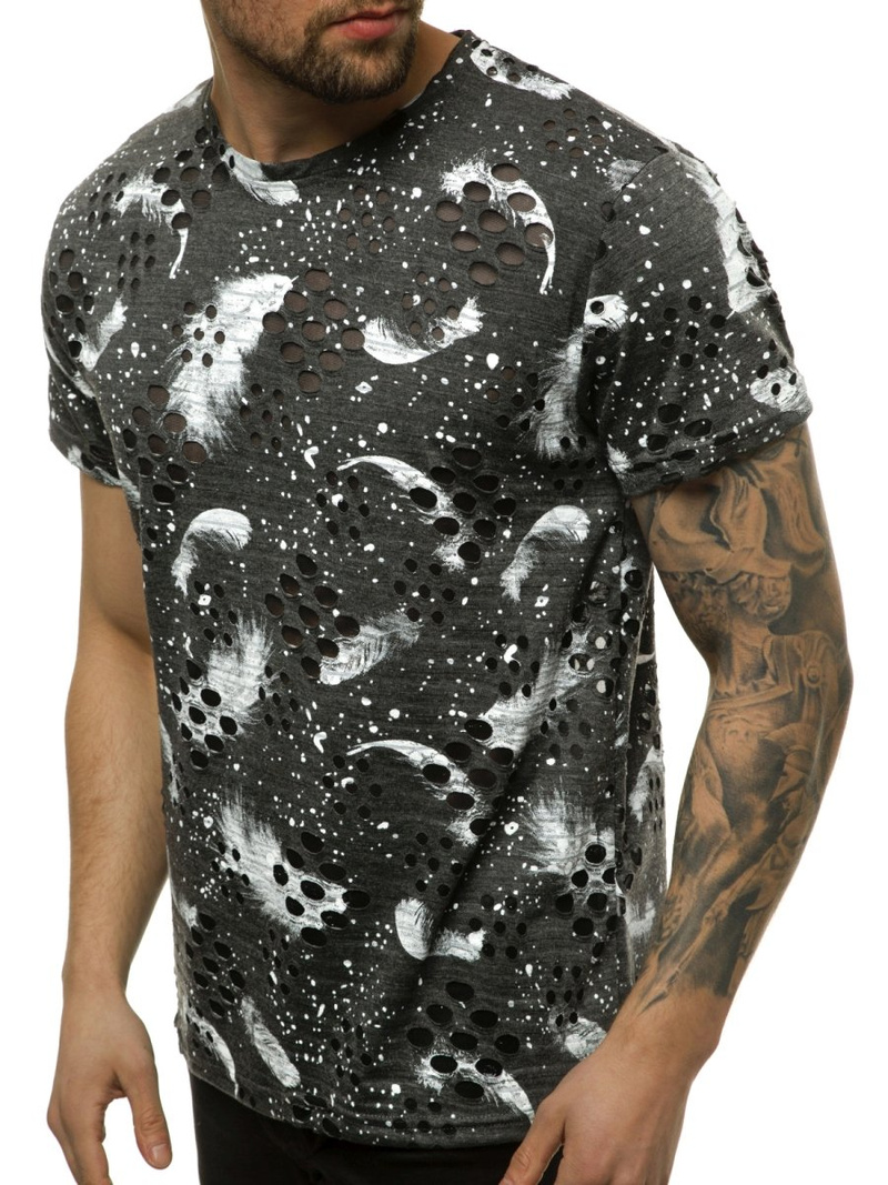 Vīriešu T-krekls grafīta OZONEE JS/KS2111