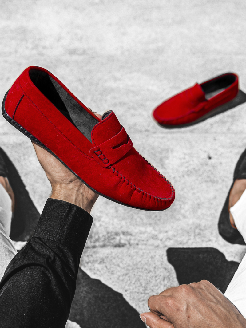 Vīriešu apavi slip on sarkanas T/125