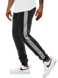 Vīriešu sporta bikses melnas-pelēkas OZONEE JS/JZ11003