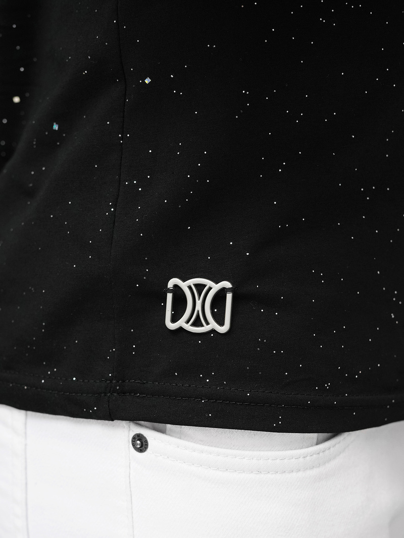 Vīriešu t-krekls melns OZONEE O/QQ1388