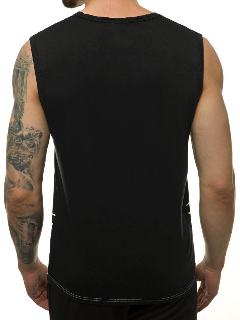 Vīriešu T-krekls bez piedurknēm melns OZONEE JS/SS11079