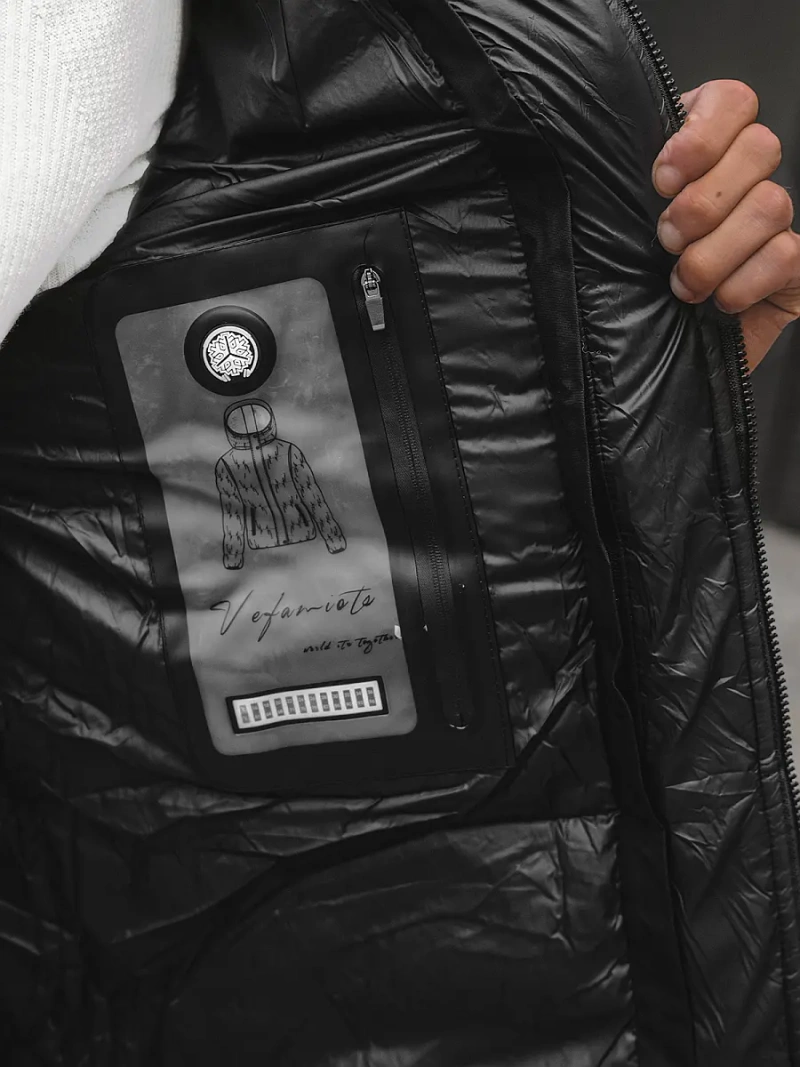 Vīriešu virsjaka melna OZONEE JS/M790/392