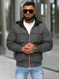 Vīriešu divpusēja virsjaka pelēka OZONEE JS/16M9207/92