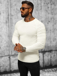 Vīriešu svīteris ecru OZONEE L/2500