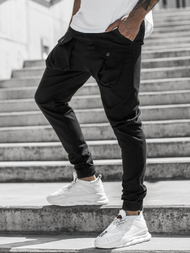 Vīriešu chino jogger bikses melnas OZONEE G/11144