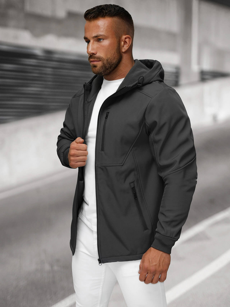 Vīriešu softshell jaka grafīta OZONEE JS/27B6529/5