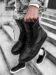 Sneakers augsti melni OZONEE KN/022