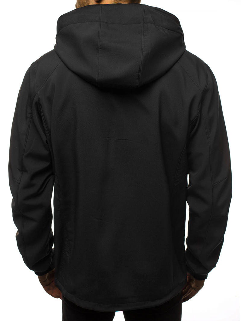 Vīriešu softshell virsjaka melni-zaļa OZONEE GE/12266