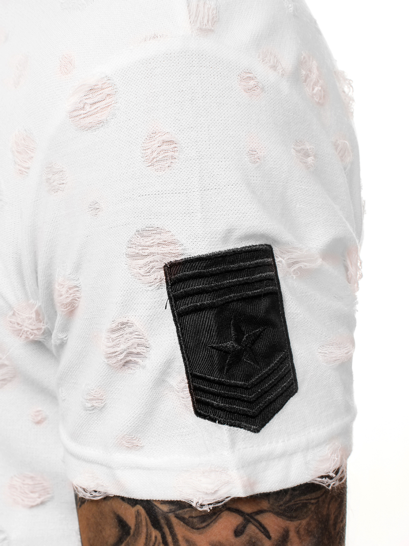 Vīriešu T-krekls balts OZONEE MJ/318YZ