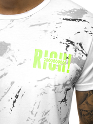 Vīriešu T-krekls balts OZONEE JS/KS1976