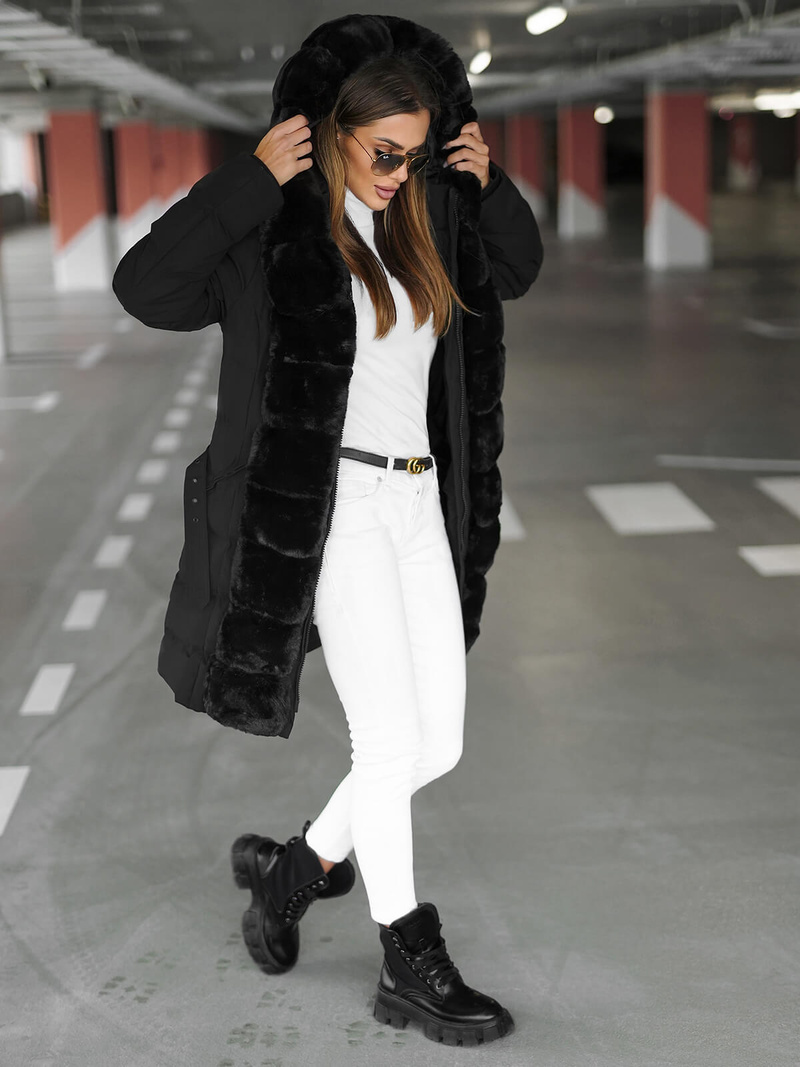 Sieviešu jaka melna OZONEE JS/5M3158/392Z