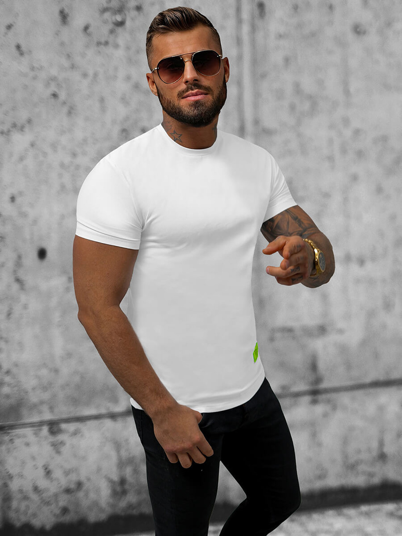 Vīriešu t-krekls balts OZONEE NB/MT3057