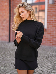 Sieviešu džemperis melns OZONEE JS/53B5201/3