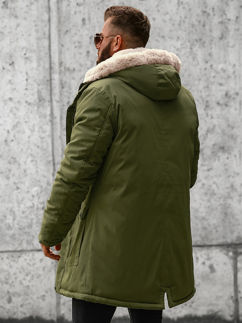 Vīriešu parka zaļa OZONEE JS/22M37/136