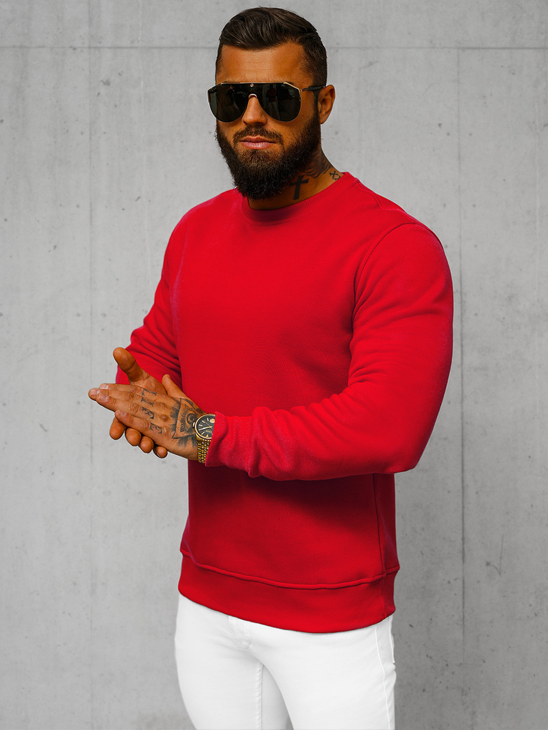 Vīriešu džemperis sarkans OZONEE JS/2001-10Z