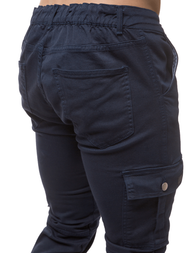 Vīriešu chino jogger bikses tumši zilas OZONEE G/2039