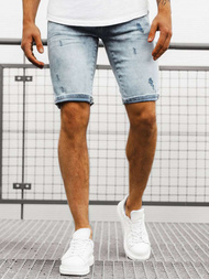 Vīriešu džinsa šorti gaiši zili OZONEE B/55109