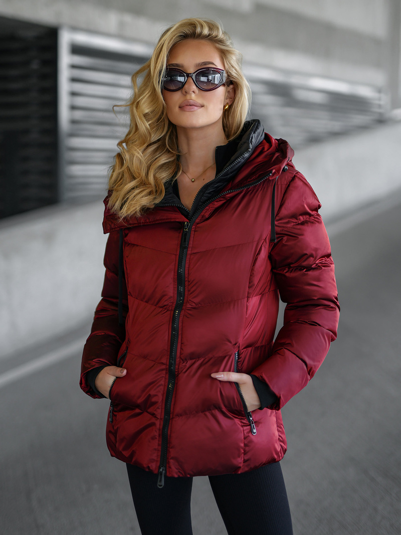 Sieviešu jaka bordosarkans OZONEE JS/5M3316/1