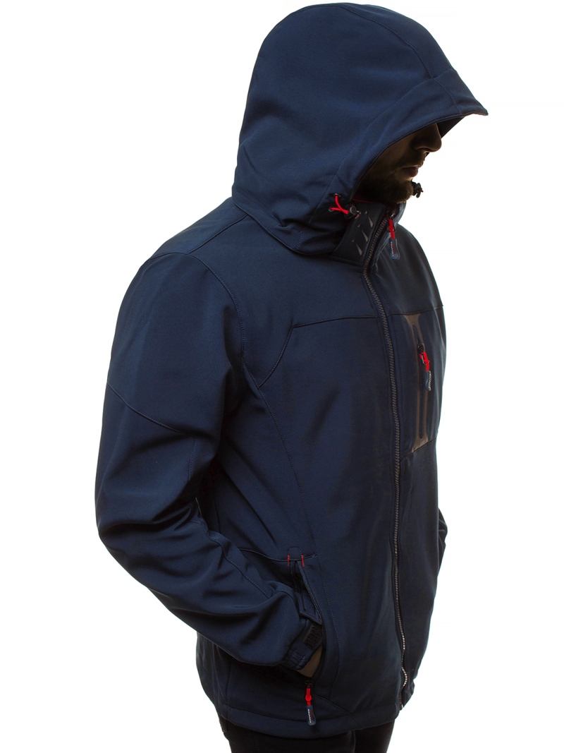Vīriešu softshell virsjaka tumši zili-sarkana OZONEE GE/12262