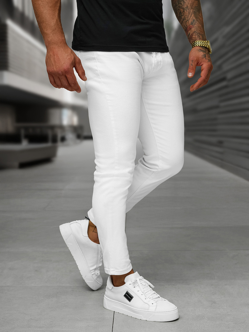 Vīriešu džinsi baltas OZONEE O/YB661