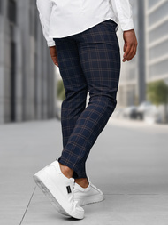 Vīriešu chino bikses tumši zilas OZONEE DJ/5632Z