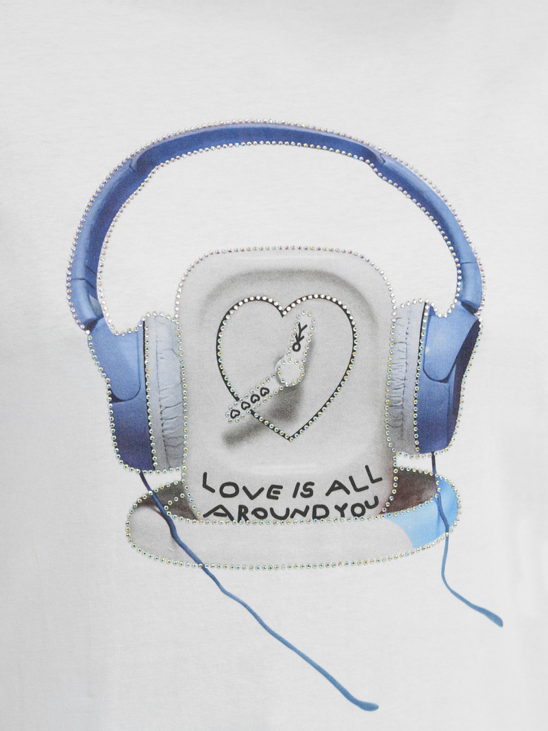 Sieviešu t-krekls balti-debesu zili OZONEE DJ77806