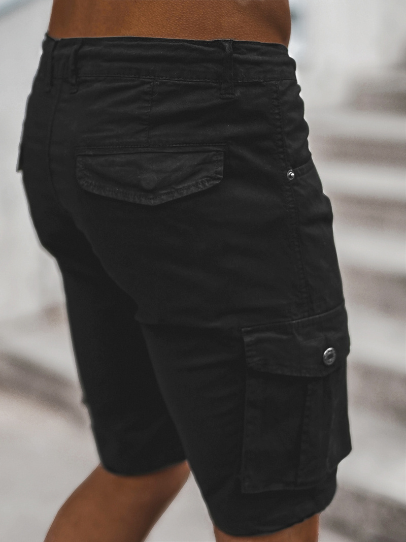 Vīriešu chino šorti melni OZONEE T/BB70011/1