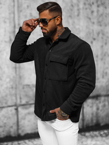 Vīriešu krekls melns OZONEE O/GOM23040