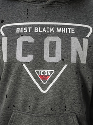 Vīriešu džemperis ar kapuci grafīta OZONEE JS/8B1737/5