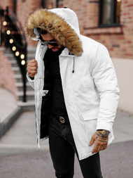 Vīriešu ziemas jaka balta OZONEE JS/5M779/281Z