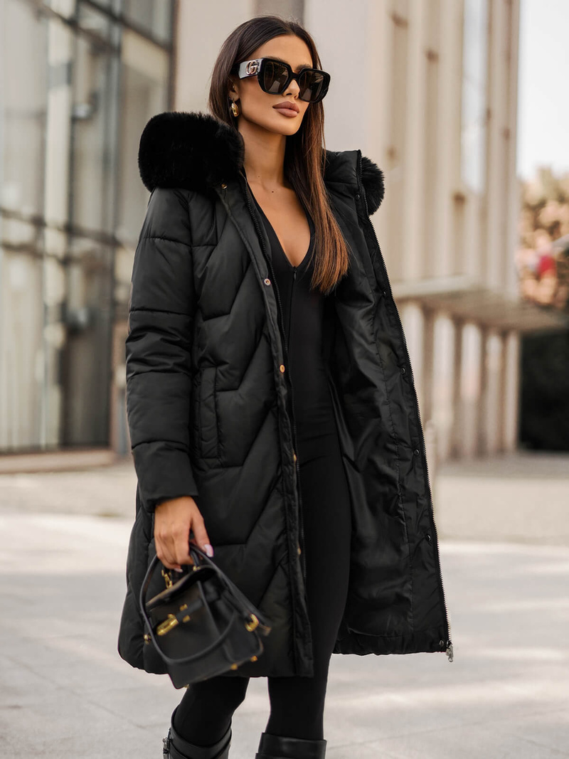 Sieviešu jaka melna OZONEE JS/16M9202/392