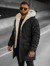Vīriešu parka melna OZONEE JS/5M120/392Z