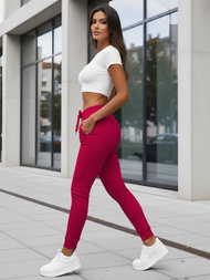 Sieviešu sporta bikses tumši-sarkanas OZONEE JS/CK01/59Z