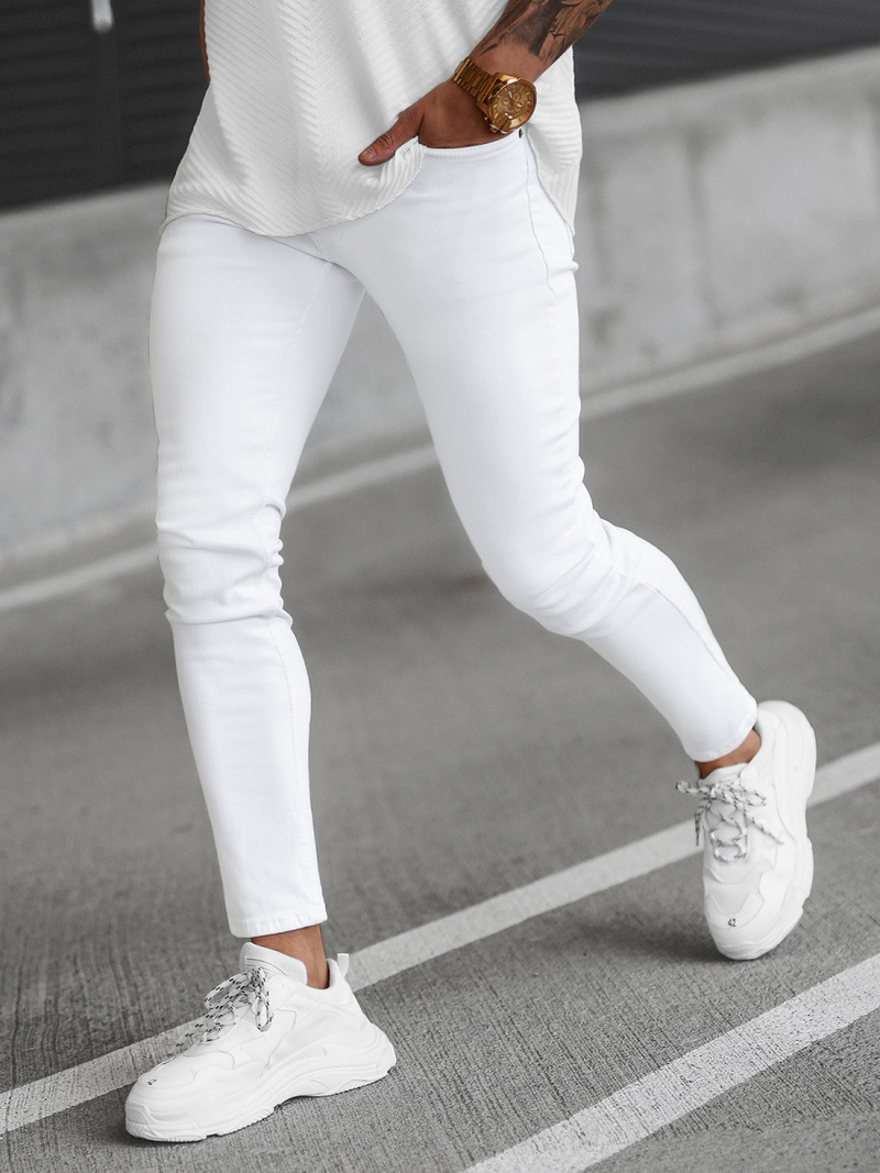 Vīriešu džinsi baltas OZONEE E/5348/01Z